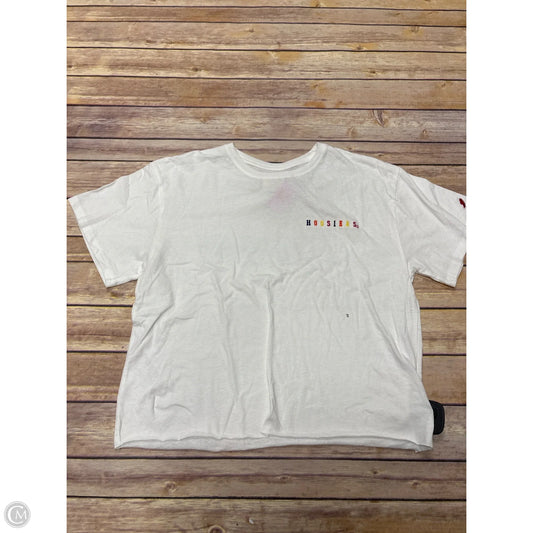Top Short Sleeve By Cme In White, Size: M