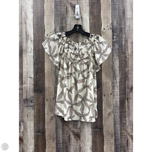 Top Short Sleeve By Loft In Multi-colored, Size: S