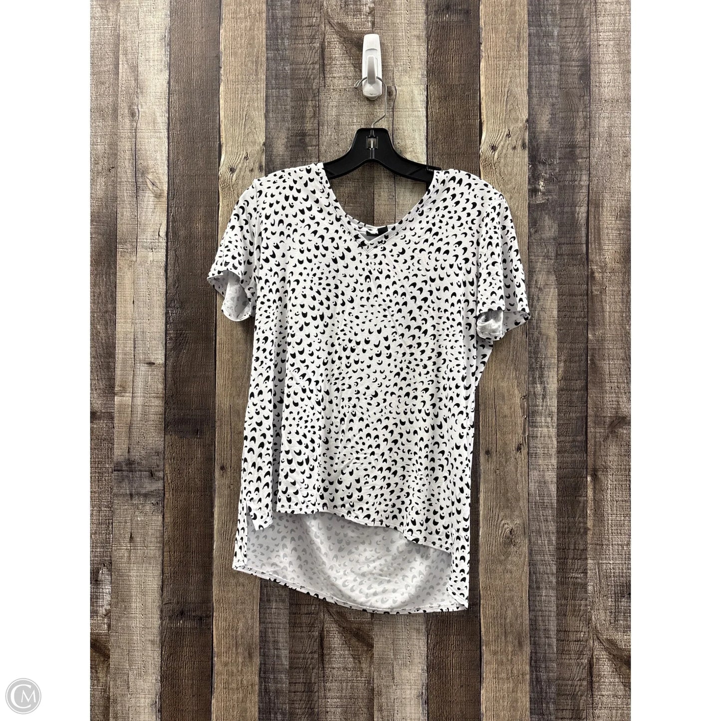 Top Short Sleeve By Alfani In Black, Size: Xs