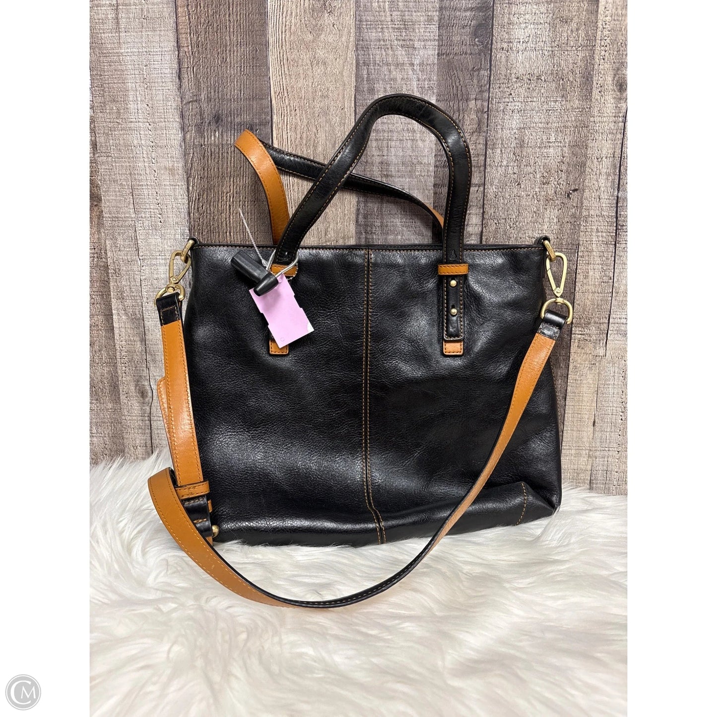 Handbag Leather By Vera Bradley, Size: Medium