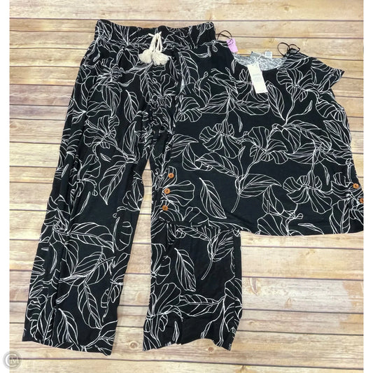 Pants Set 2pc By Calypso St Barth In Black & White, Size: L