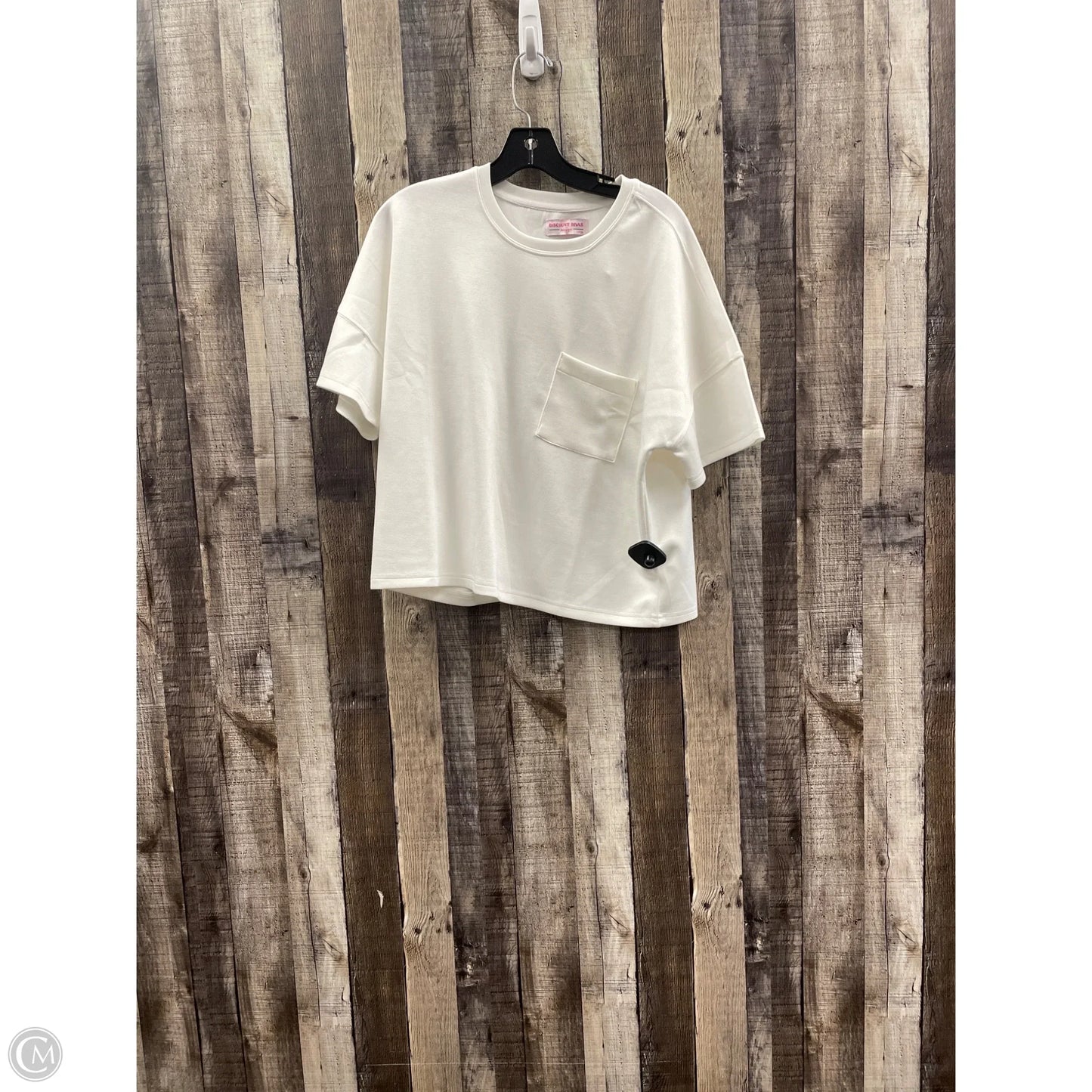 Top Short Sleeve Basic By Clothes Mentor In White, Size: L