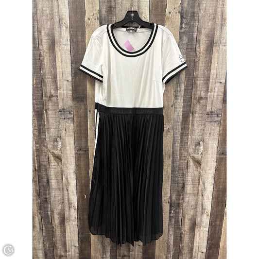 Dress Designer By Karl Lagerfeld In Black & White, Size: L