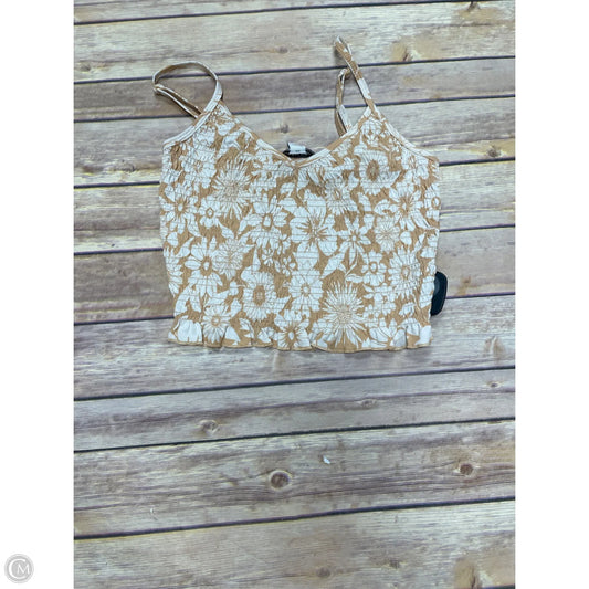 Top Sleeveless By American Eagle In White & Yellow, Size: Xs