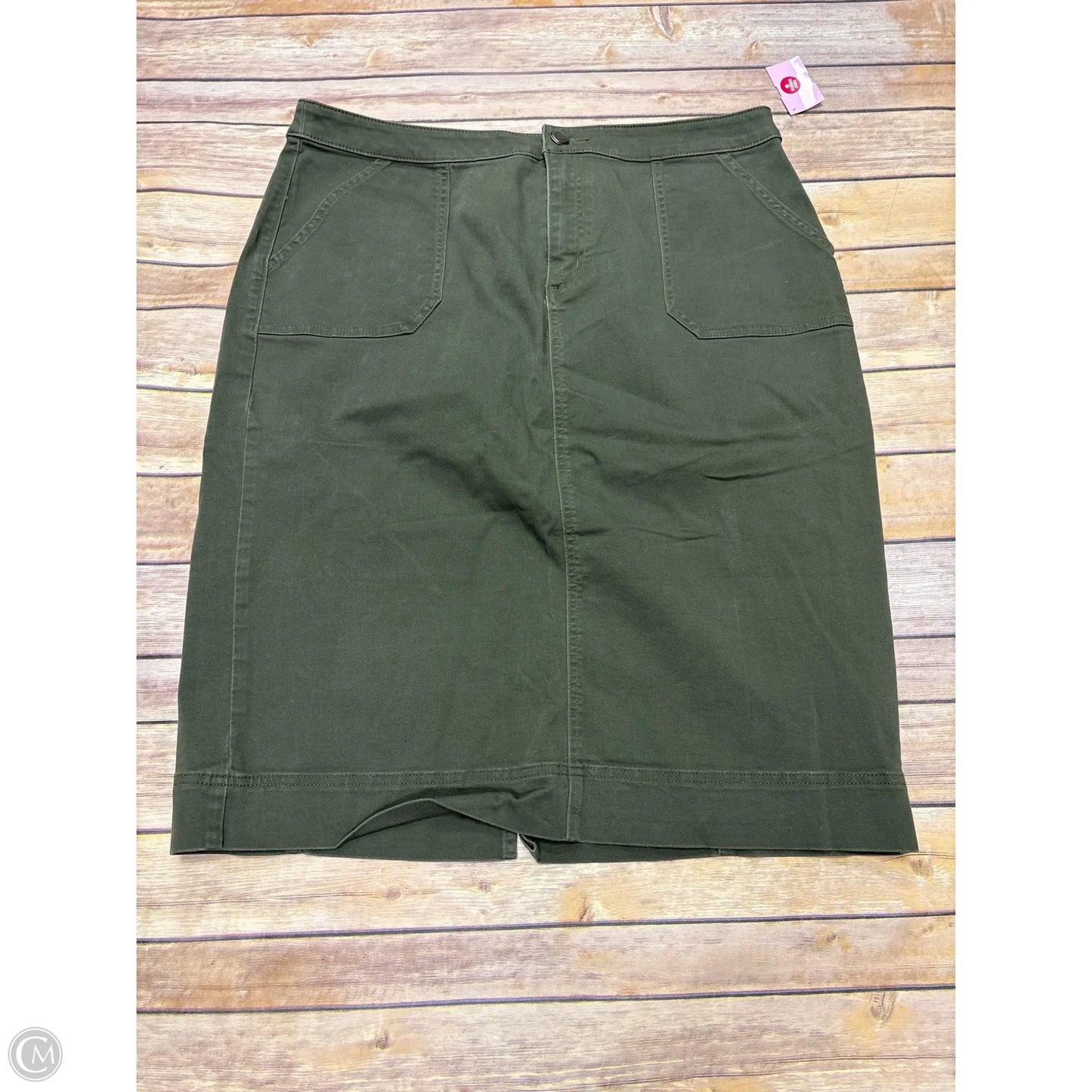 Skirt Midi By Christopher And Banks In Green, Size: L