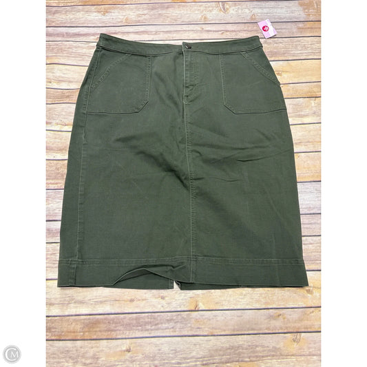 Skirt Midi By Christopher And Banks In Green, Size: L