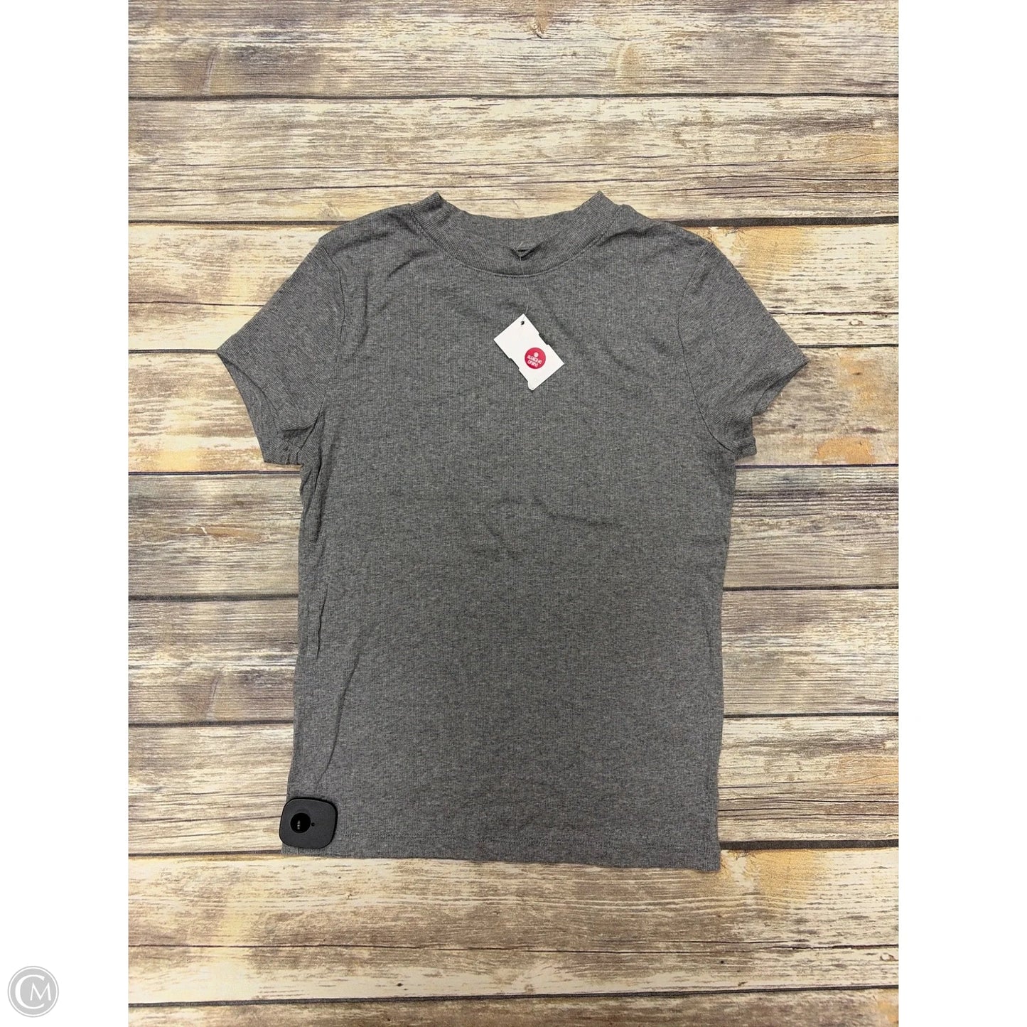 Top Short Sleeve Basic By A New Day In Grey, Size: M