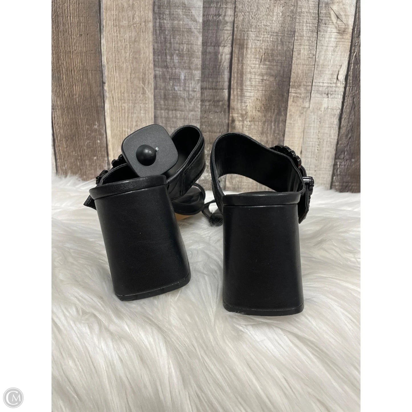 Sandals Designer By Karl Lagerfeld In Black, Size: 7