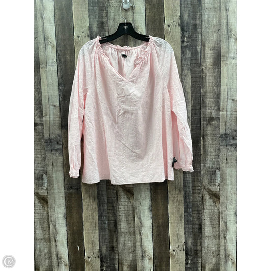 Top Long Sleeve By Talbots In Pink, Size: L