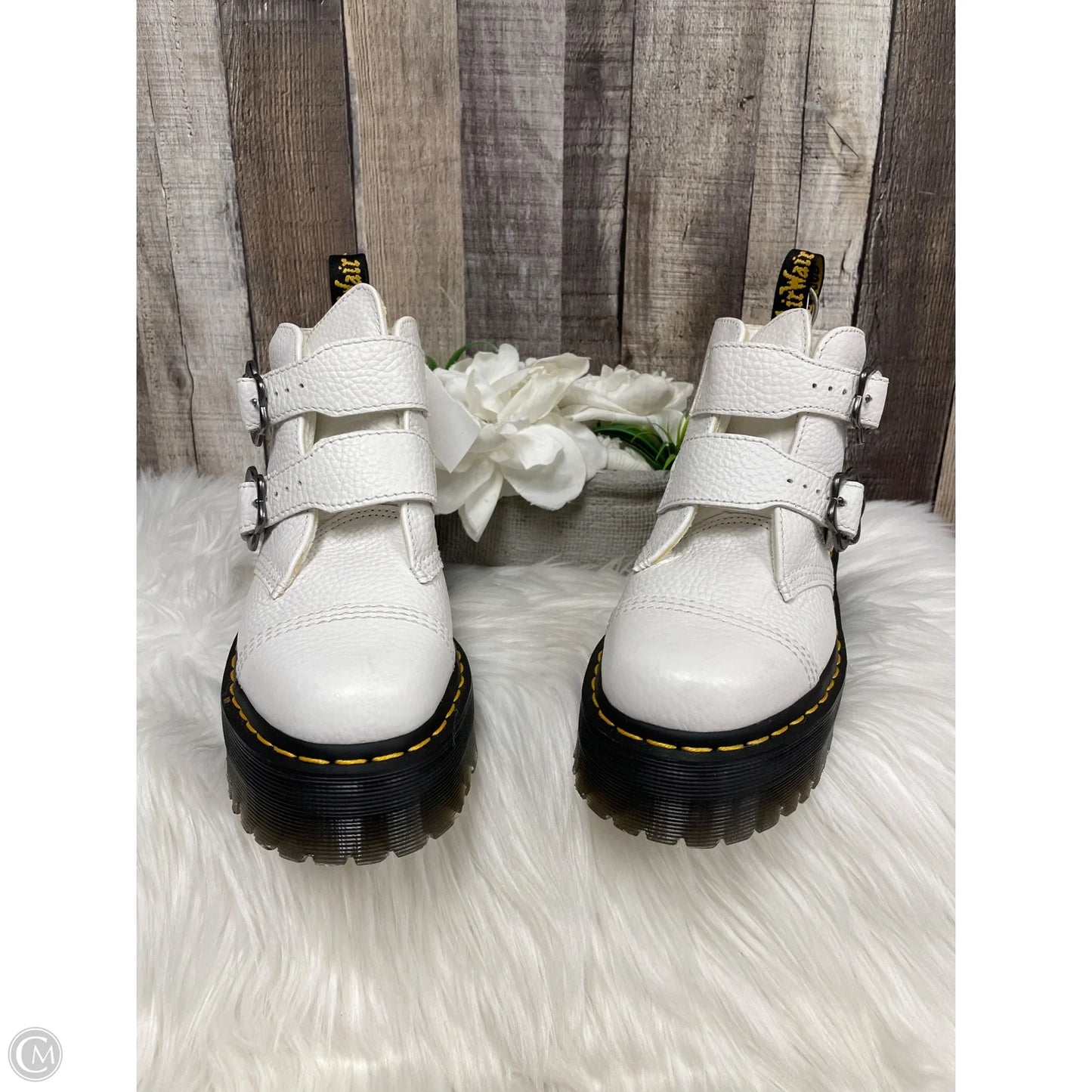 Boots Combat By Dr Martens In White, Size: 7