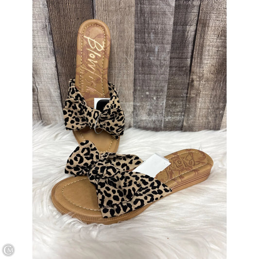 Sandals Flats By Blowfish In Animal Print, Size: 7.5
