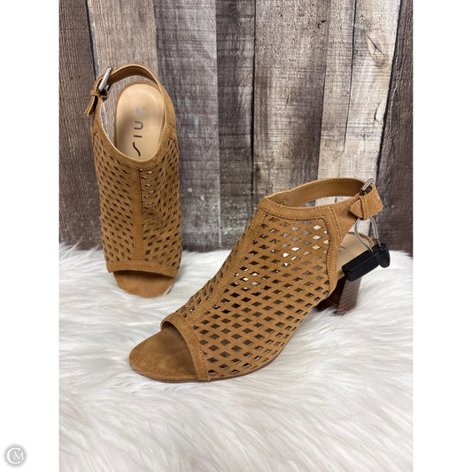 Sandals Heels Block By Unisa In Tan, Size: 8.5