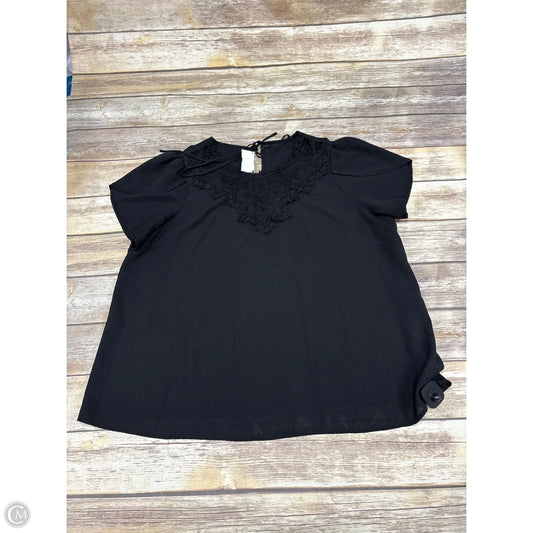 Top Short Sleeve By Shein In Black, Size: 3x