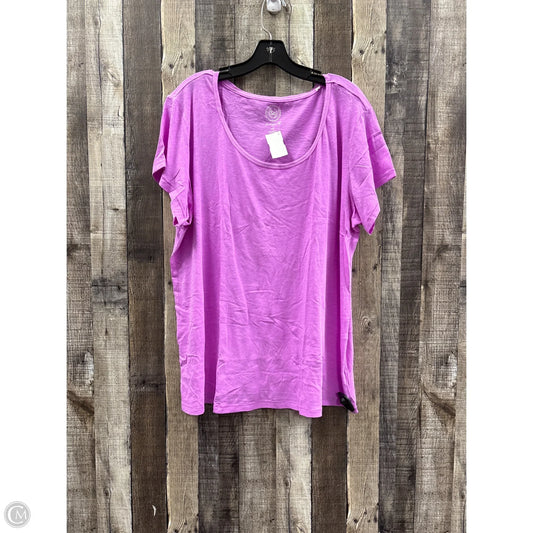 Top Short Sleeve By So In Purple, Size: 3x