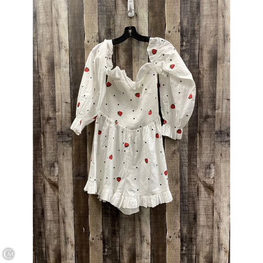 Romper By Asos In Red & White, Size: L