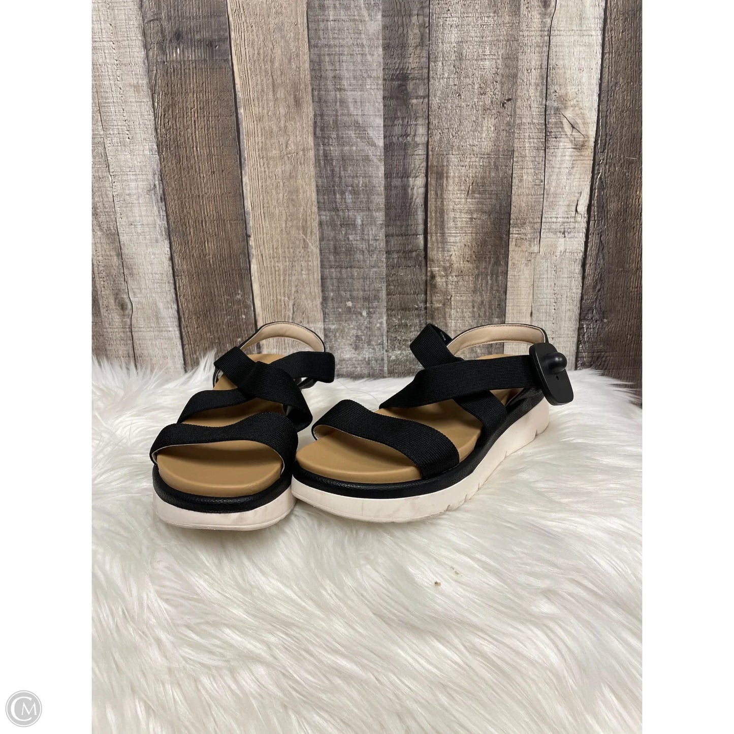 Sandals Heels Platform By Kelly And Katie In Black, Size: 7.5