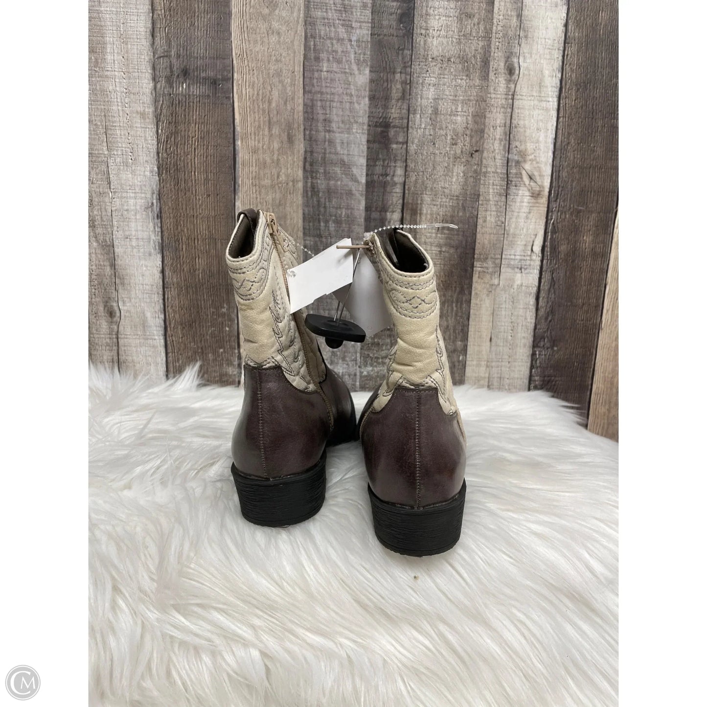 Boots Western By Coconuts In Brown & Cream, Size: 7.5
