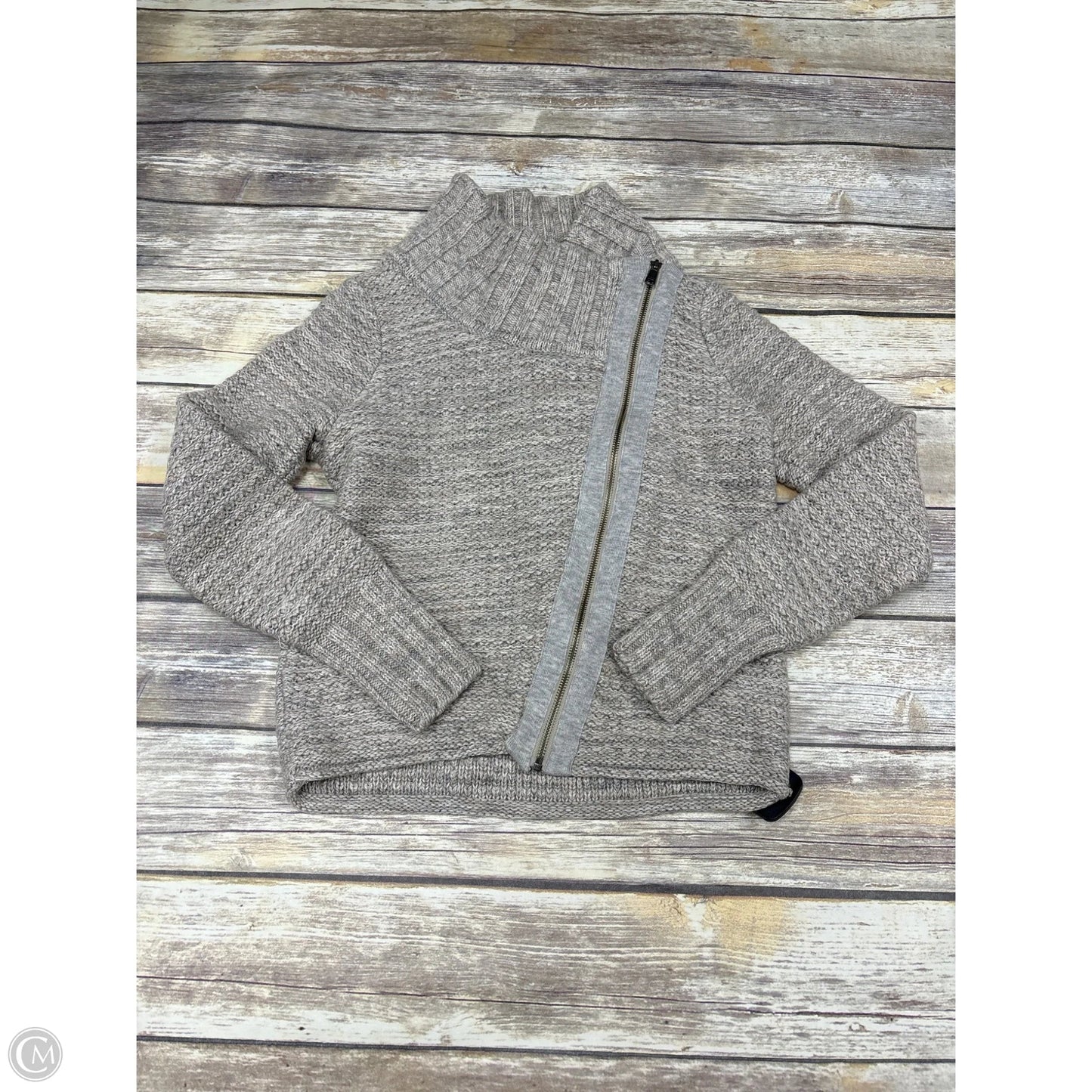 Athletic Jacket By Athleta In Grey, Size: M
