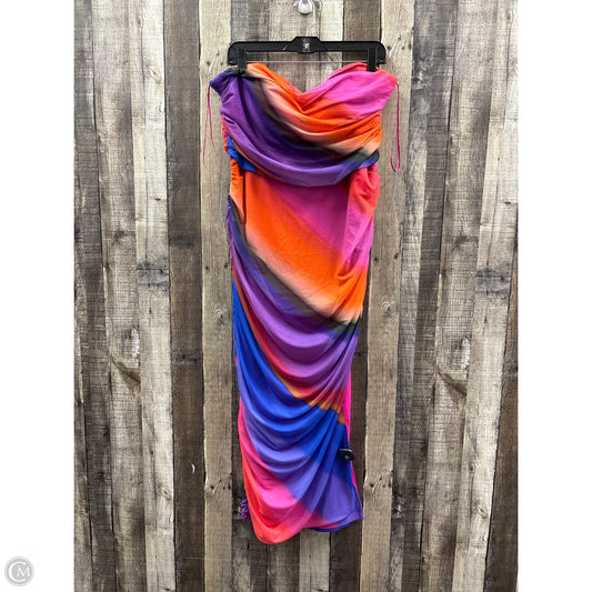 Dress Casual Midi By Express In Multi-colored, Size: Xl