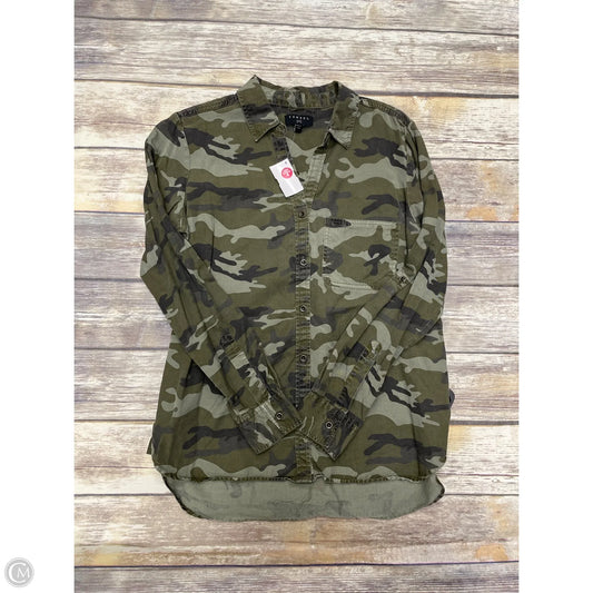 Top Long Sleeve By Cme In Camouflage Print, Size: S