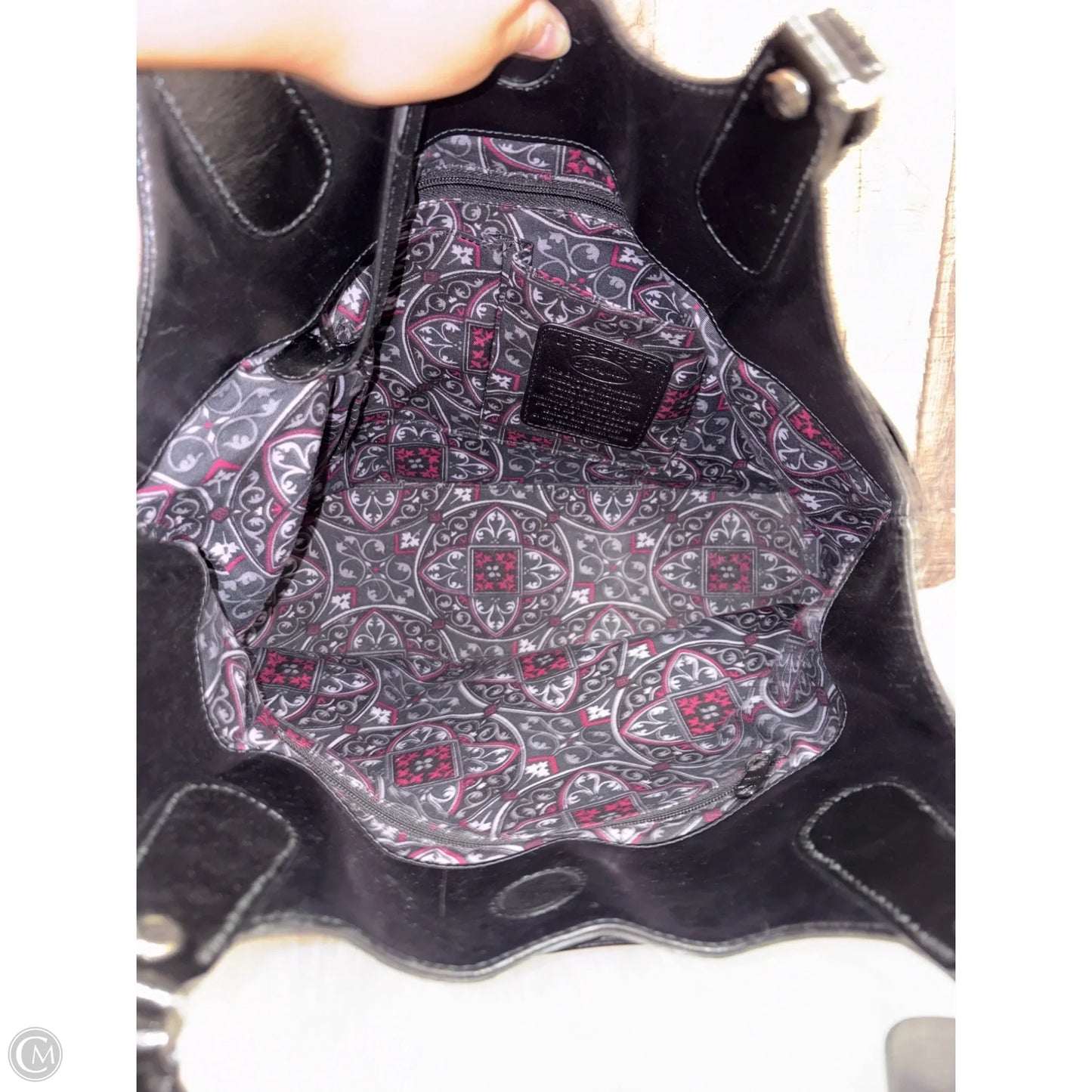 Handbag Leather By Brighton, Size: Large