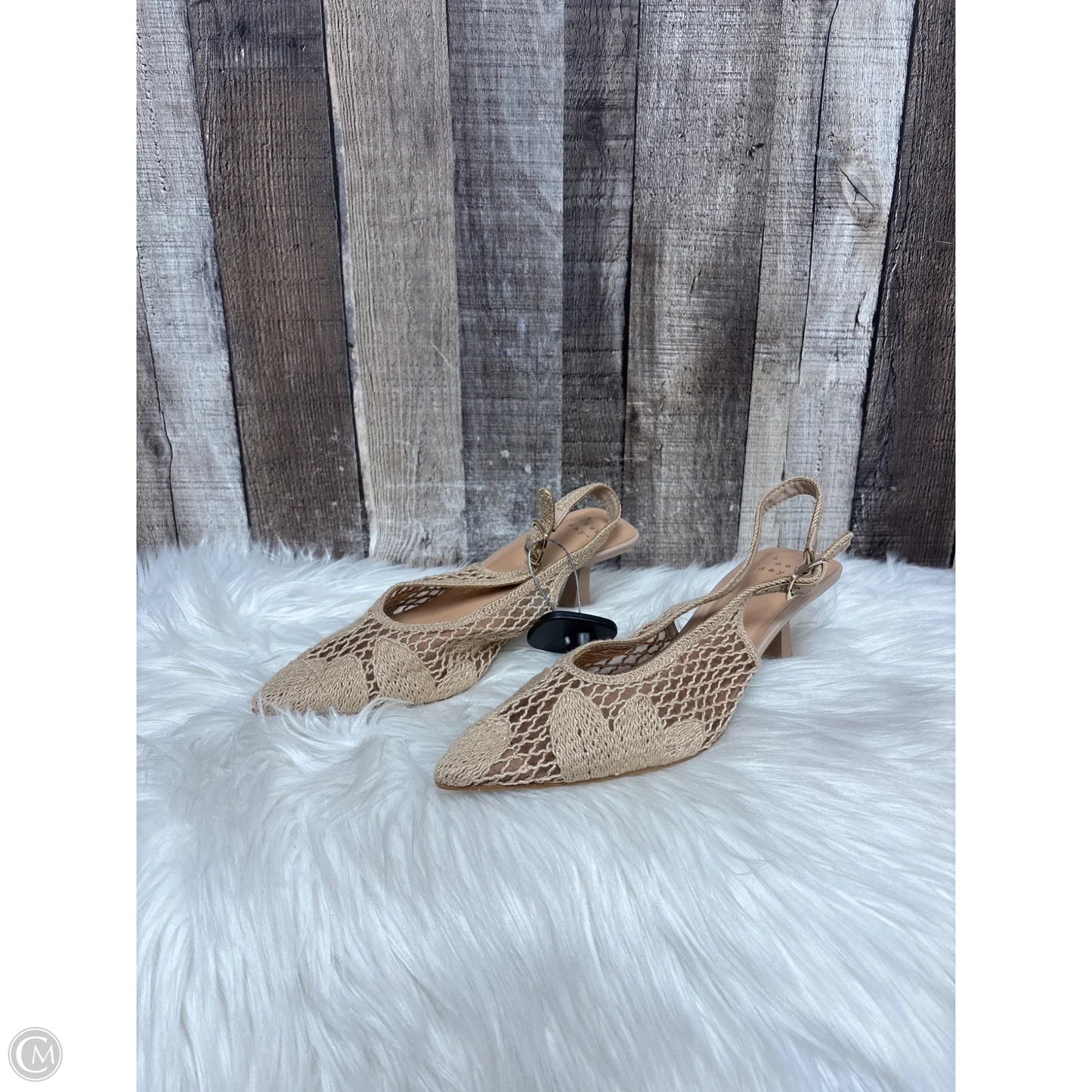 Sandals Heels Stiletto By A New Day In Tan, Size: 6.5