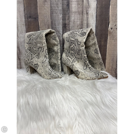 Boots Over-the-knee Heels By Express In Snakeskin Print, Size: 10