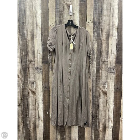 Dress Casual Midi By Jodifl In Taupe, Size: L
