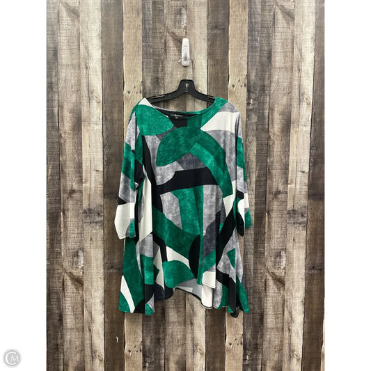 Top 3/4 Sleeve By Alfani In Multi-colored, Size: 2x