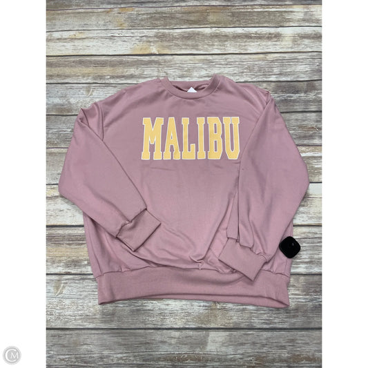 Sweatshirt Crewneck By Shein In Pink, Size: M