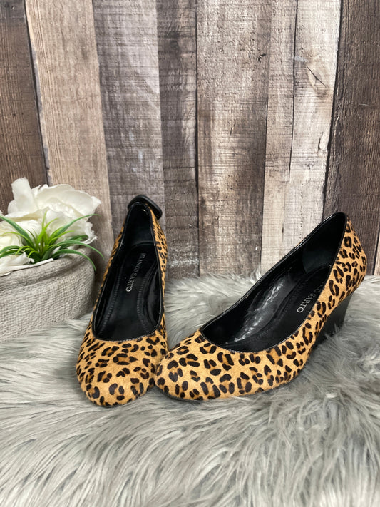 Animal Print Shoes Heels Wedge Franco Sarto, Size 8