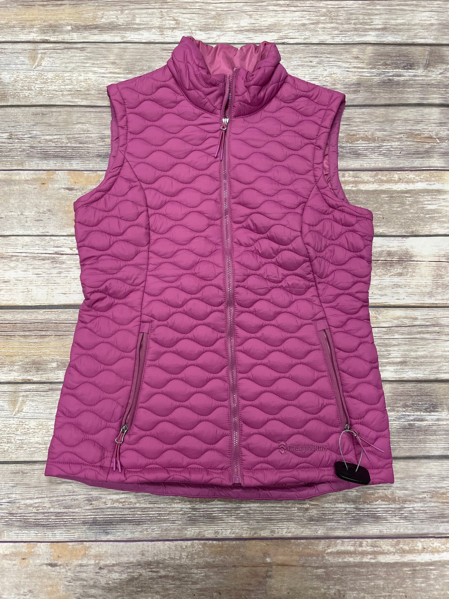 Vest Puffer & Quilted By Free Country In Pink, Size: S