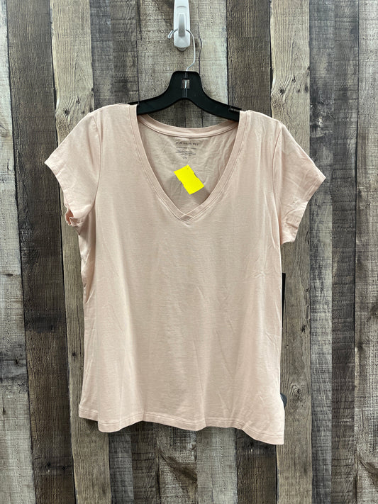 Top Short Sleeve By Tahari By Arthur Levine In Peach, Size: L