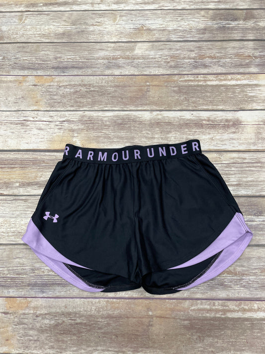 Athletic Shorts By Under Armour In Black & Purple, Size: S