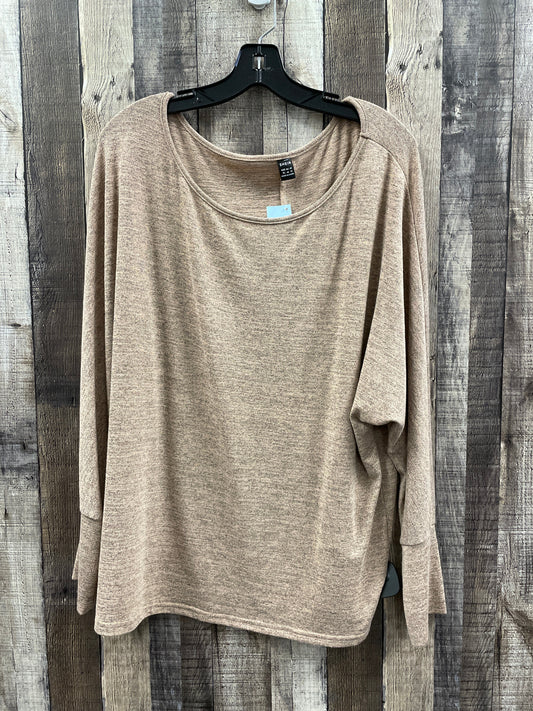 Top Long Sleeve By Shein In Tan, Size: Xl