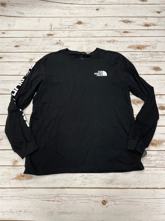 Athletic Top Long Sleeve Collar By The North Face In Black, Size: L