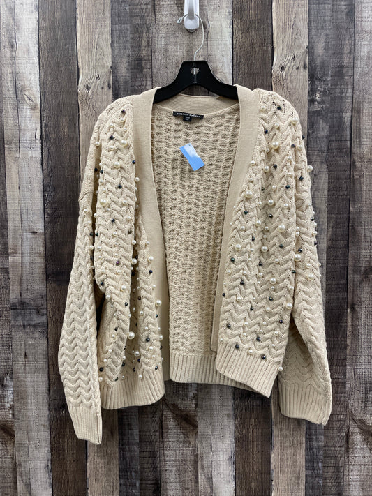 Sweater Cardigan By Boston Proper In Tan, Size: M