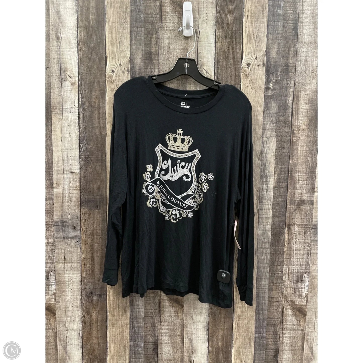 Top Long Sleeve By Juicy Couture In Black, Size: M