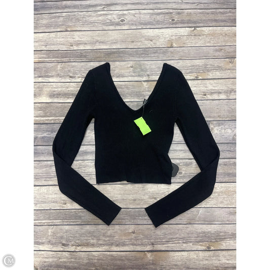 Top Long Sleeve By Forever 21 In Black, Size: M