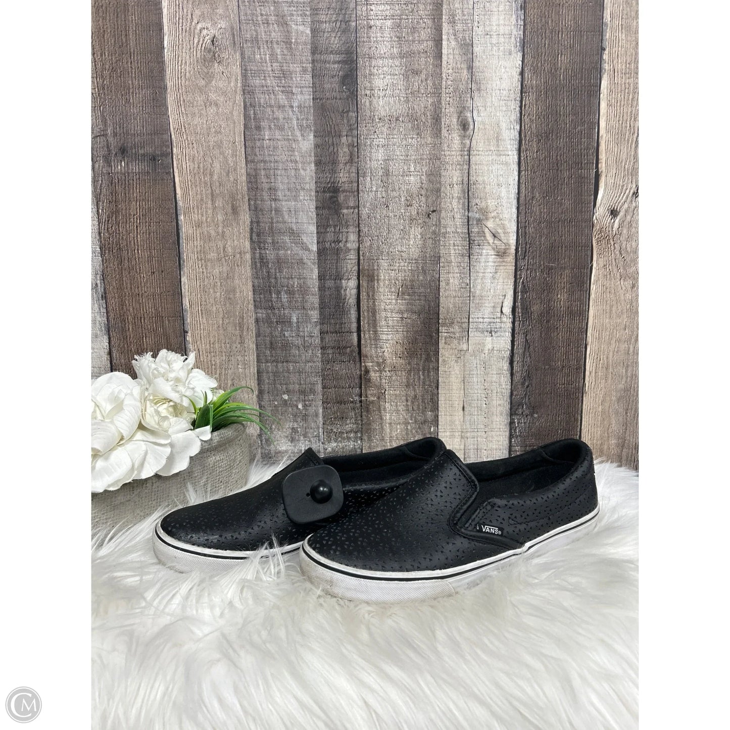 Shoes Flats By Vans In Black, Size: 7.5