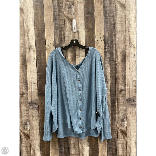 Top Long Sleeve By Wild Fable In Blue, Size: 2x