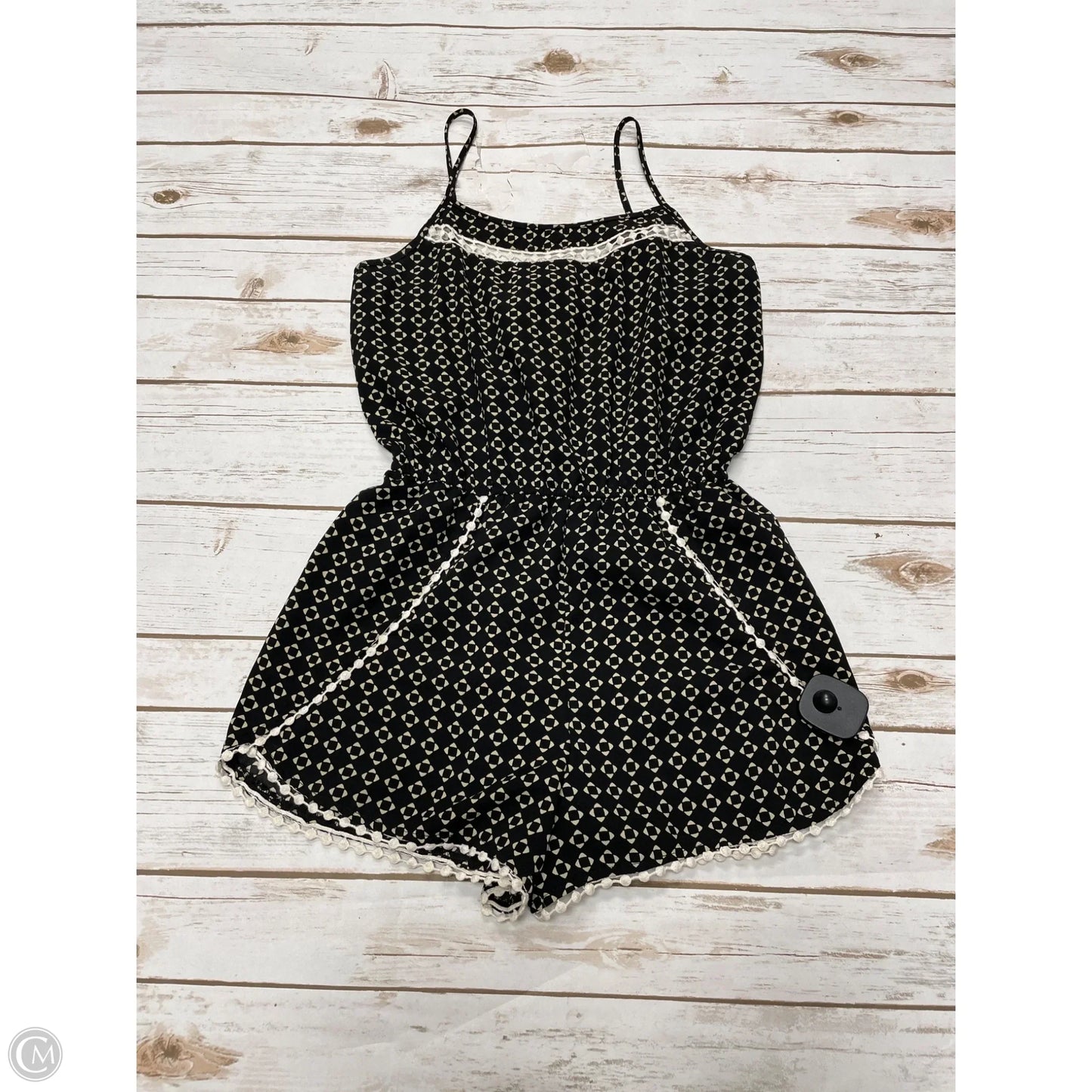 Romper By Love Tree In Black & White, Size: S