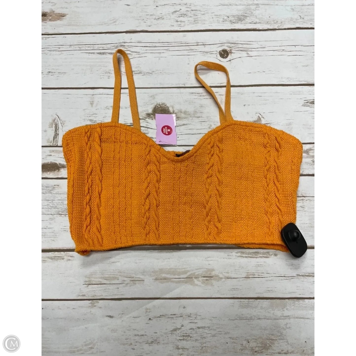 Top Sleeveless By Zara In Orange, Size: M