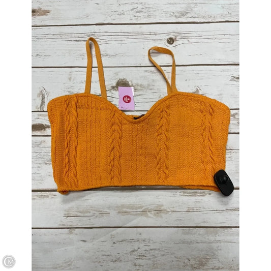 Top Sleeveless By Zara In Orange, Size: M