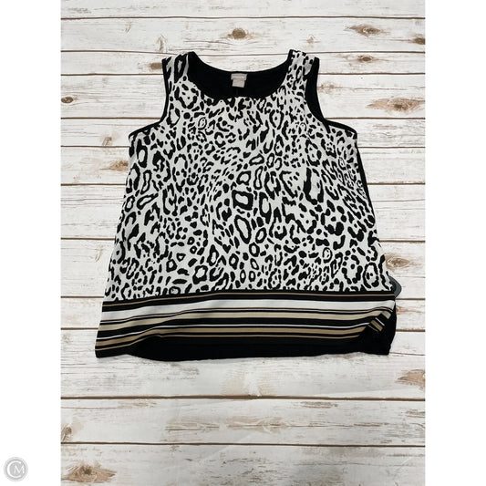 Top Sleeveless By Chicos In Animal Print, Size: L