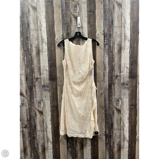 Dress Party Midi By T Tahari In Beige, Size: M
