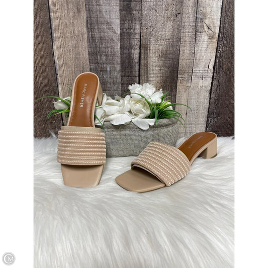 Sandals Heels Block By Marc Fisher In Beige, Size: 6