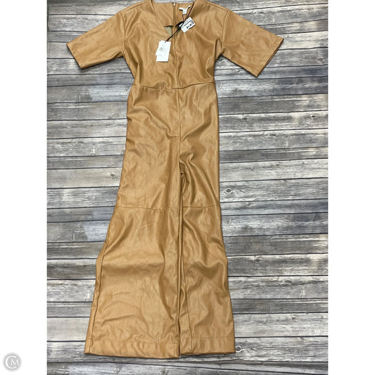 Jumpsuit Designer By Halston In Tan, Size: S