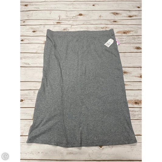 Skirt Maxi By Time And Tru In Grey, Size: Xxl