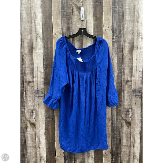 Top 3/4 Sleeve By Avenue In Blue, Size: 3x